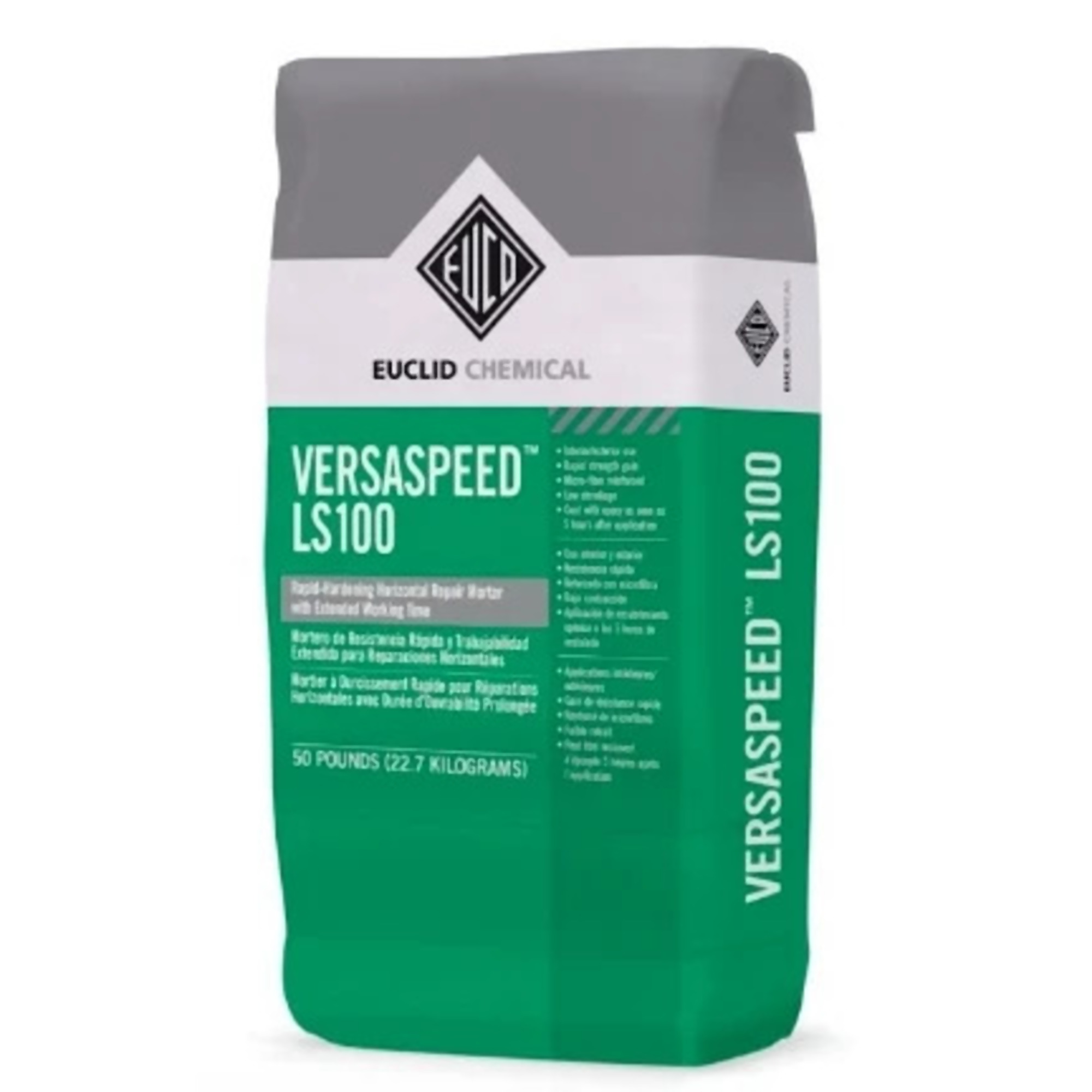 Euclid Versaspeed LS100 Rapid Hardening Horizontal Repair Mortar w/Extended Working Time 50lb